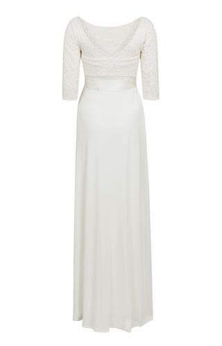 Lucia Gravid Bröllopsklänning Lång elfenbensvit by Tiffany Rose