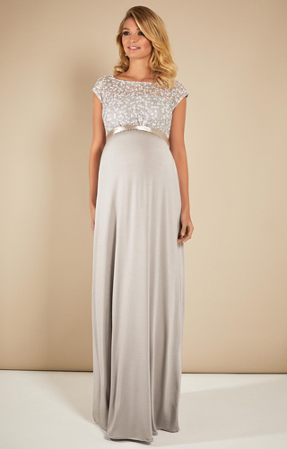 Mia Maternity Gown Silver by Tiffany Rose