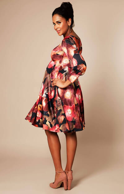 Pixie Maternity Dress short Dark Blooms by Tiffany Rose